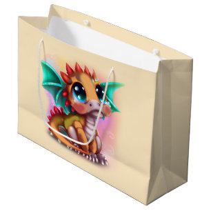 Grand Sac Cadeau Sweet Kawaii Baby Dragon