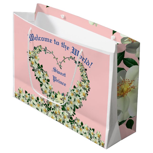 Grand Sac Cadeau Sweet Prince - Bac cadeau bébé (Devant Angle)