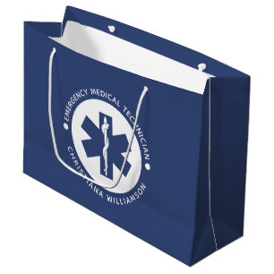 Grand Sac Cadeau Symbole EMT personnalisé Technicien Médicale d'urg