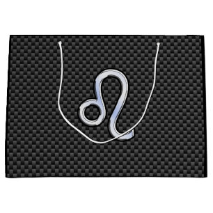 Grand Sac Cadeau Symbole Leo Zodiac sur l'impression de fibre de ca