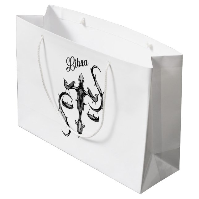 Grand Sac Cadeau SYMBOLE Zodiaque Libra (Dos Angle)