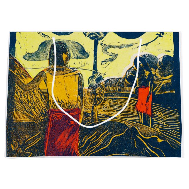Grand Sac Cadeau Tahitian Femmes et Chien, Gauguin (Devant)
