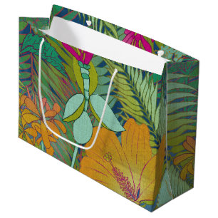 Grand Sac Cadeau Tapisserie tropicale II