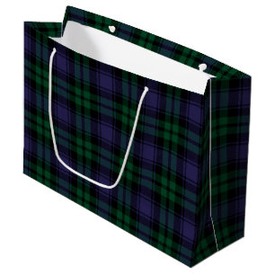 Grand Sac Cadeau Tartan Black Watch, Plaid