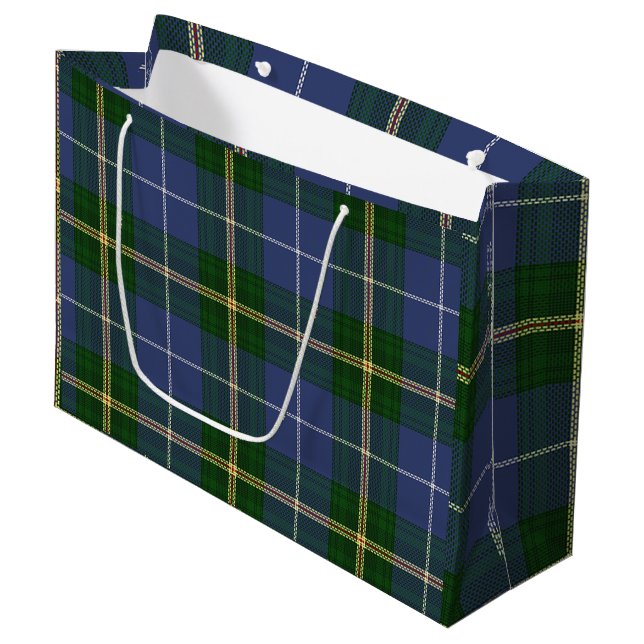 Grand Sac Cadeau Tartan de la Nouvelle-Écosse (Devant Angle)