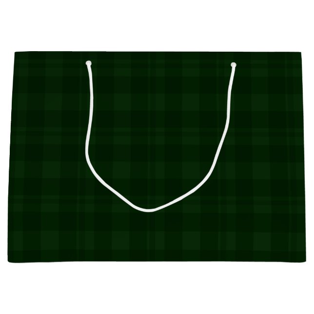 Grand Sac Cadeau Tartan de vert de Noël de gloire (Devant)