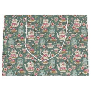 Grand Sac Cadeau Tea Party vintage