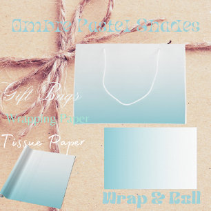 Grand Sac Cadeau Teintes pastel ombrées