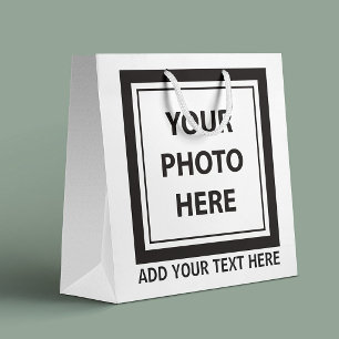 Grand Sac Cadeau Télécharger une image photo et ajouter du texte –