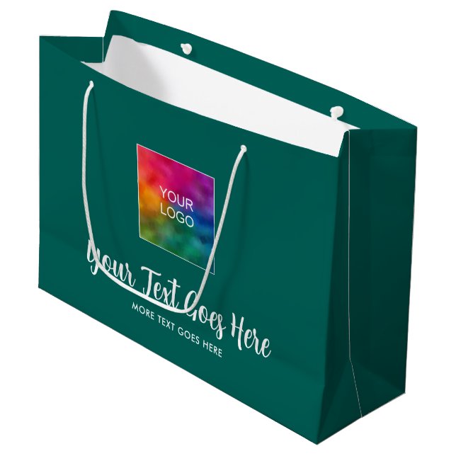Grand Sac Cadeau Téléchargez votre logo d'entreprise sur mesure ici (Devant Angle)
