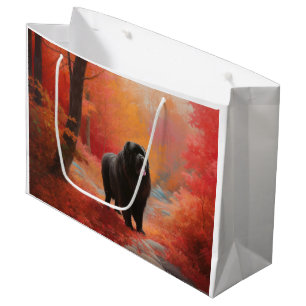 Grand Sac Cadeau Terre-Neuve en automne Leaves Fall Inspire