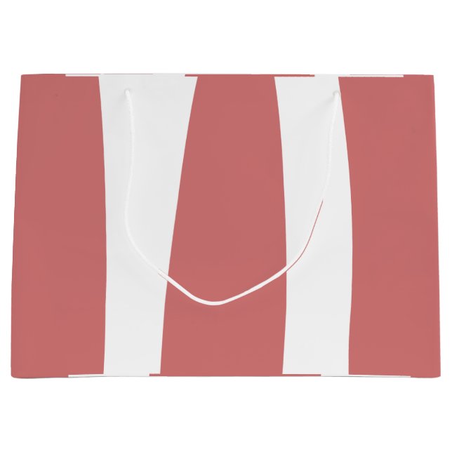 Grand Sac Cadeau Terre Rouge et Blanc Abstrait (Devant)