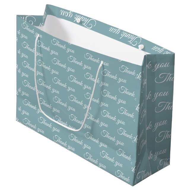 Grand Sac Cadeau Thank you Wrapping paper  (Devant Angle)