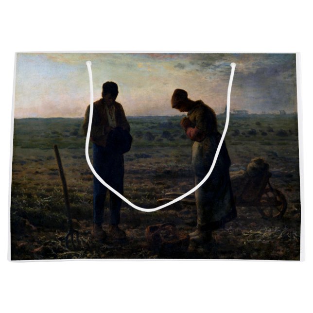 Grand Sac Cadeau The Angelus, Jean-François Millet, 1857-1859 (Devant)