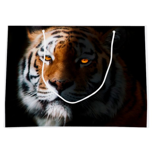 Grand Sac Cadeau Tiger Portrait (Devant)