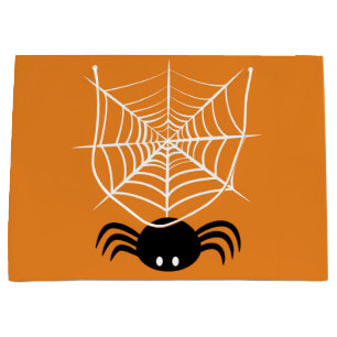 Grand Sac Cadeau Toile d'araignée Halloween