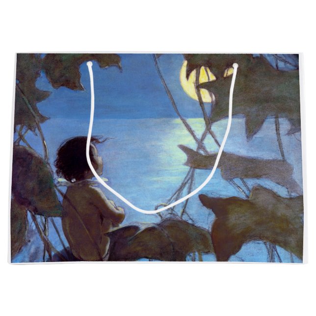 Grand Sac Cadeau Tom regarde la lune, Jessie Willcox Smith (Devant)