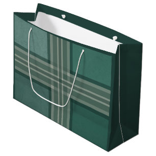 Grand Sac Cadeau Tons verts