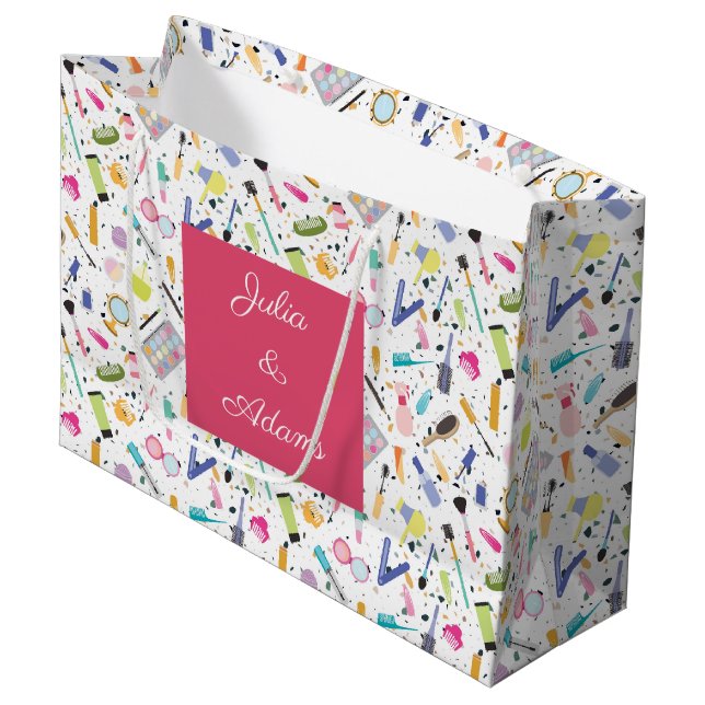 Grand Sac Cadeau Trousse de Maquillage Cadeau (Devant Angle)