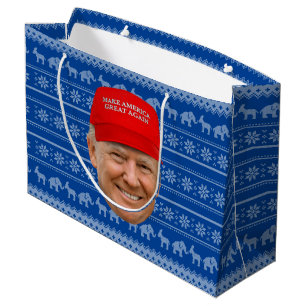 Grand Sac Cadeau TRUMP MAGA Noël