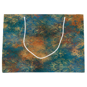 Grand Sac Cadeau Turquoise Cooper Patina