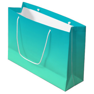 Grand Sac Cadeau Turquoise Ombre