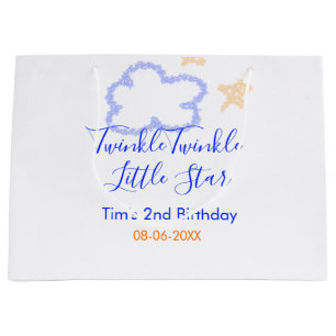 Grand Sac Cadeau Twinkle scintillement petite étoile anniversaire v