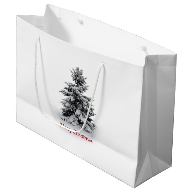 Grand Sac Cadeau Un joyeux petit Noël (Devant Angle)