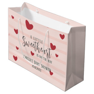 Grand Sac Cadeau Un petit baby shower de coeurs valentin amoureux