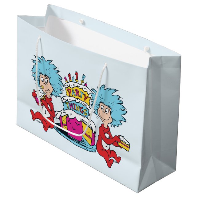 Grand Sac Cadeau Une chose Deux choses du parti (Devant Angle)