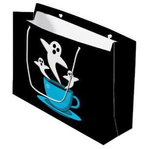 Grand Sac Cadeau Une coupe de café fumeur fantôme