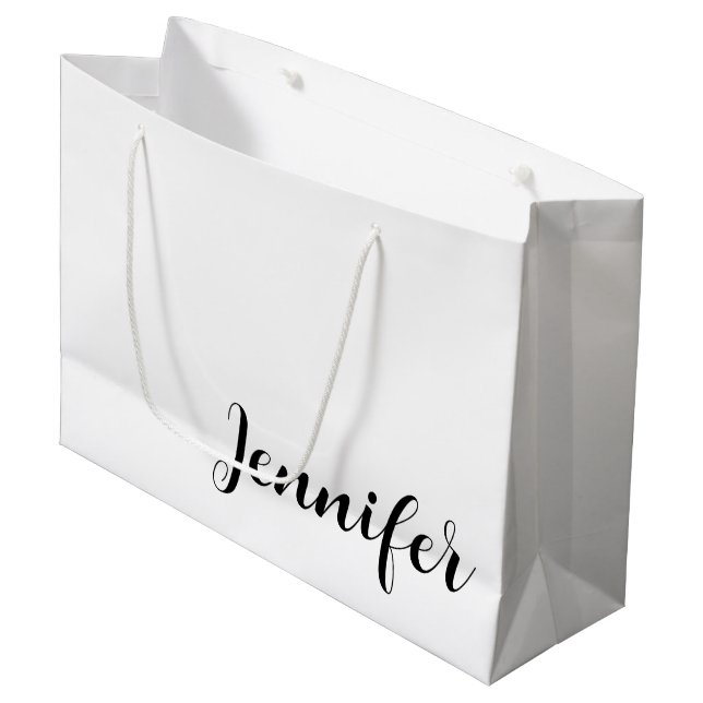 Grand Sac Cadeau Unique Printed Large Gift Bag with Custom Name (Devant Angle)
