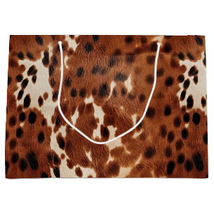 Grand Sac Cadeau Vachette à crème Brown de Western Farm