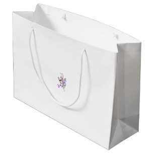 Grand Sac Cadeau Vecteur de tatouage fée papillon - Art Floral Vint