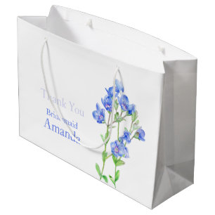 Grand Sac Cadeau Véronica mariage bleu femme de ménage cadeau