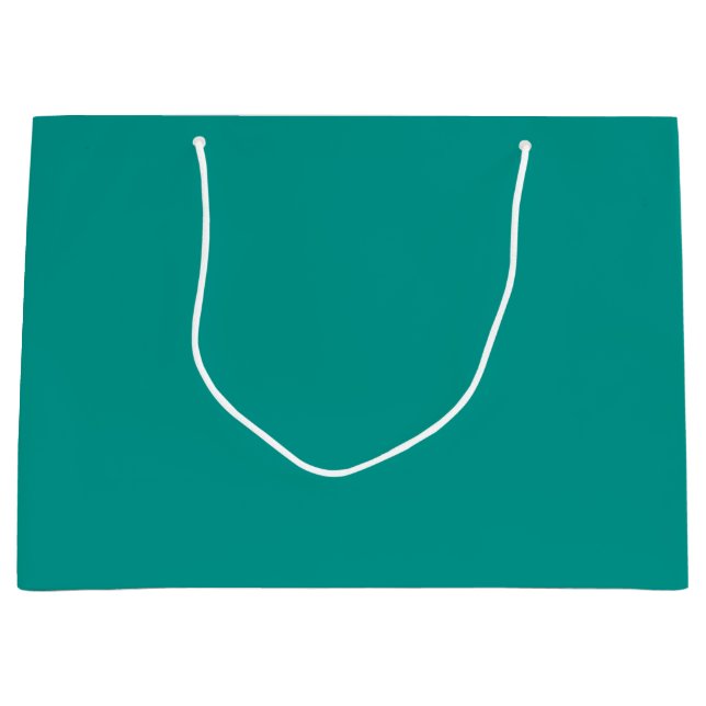 Grand Sac Cadeau Vert sarcelle uni (Devant)