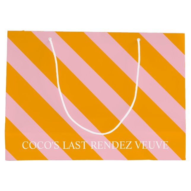 Grand Sac Cadeau Veuve Personnalisable Avant Vows Avec Nom (Dos)