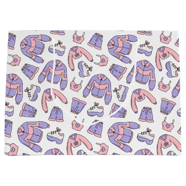 Grand Sac Cadeau Vibes roses 90s Mode (Devant)