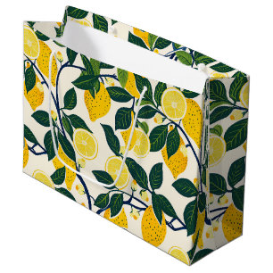 Grand Sac Cadeau Vibrant Lemon Grove