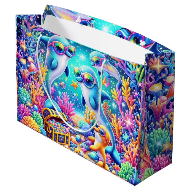 Grand Sac Cadeau Vie maritime (Dos Angle)