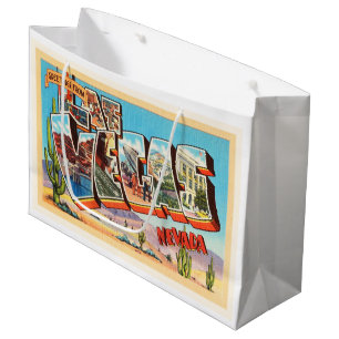 Grand Sac Cadeau Vieux souvenir de Vintage voyage de Las Vegas