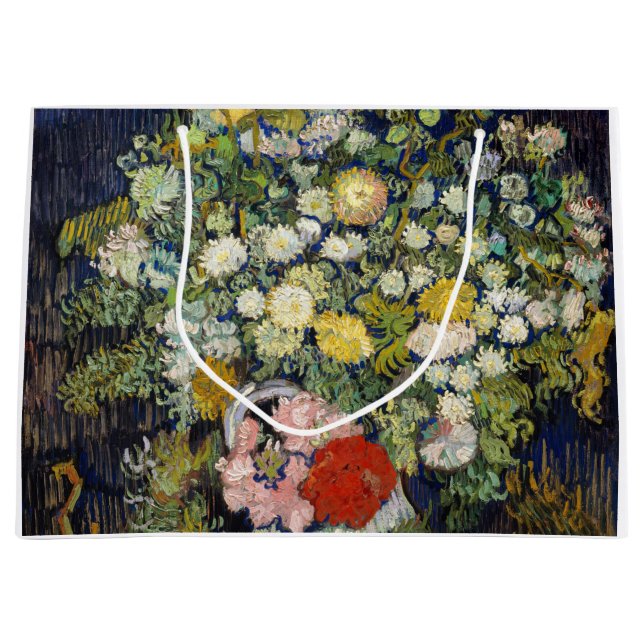 Grand Sac Cadeau Vincent van Gogh - Bouquet de fleurs dans un vase (Devant)