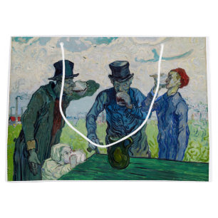 Grand Sac Cadeau Vincent van Gogh - Les buveurs, après Daumier