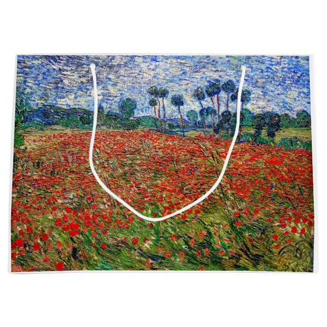 Grand Sac Cadeau Vincent van Gogh - Poppy Field (Devant)