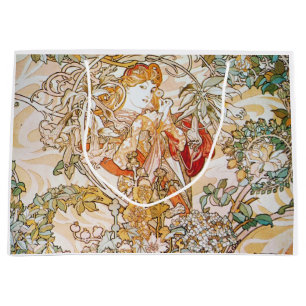 Grand Sac Cadeau Vintage alphonse mucha déesse