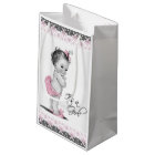 Vintage bébé fille rose noir Baby shower dentelle