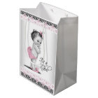 Vintage bébé fille rose noir Baby shower dentelle