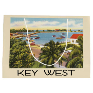 Grand Sac Cadeau Vintage Key West Florida Harbour