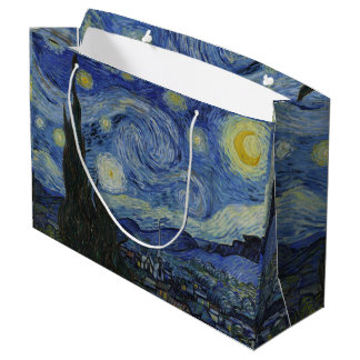 Grand Sac Cadeau Vintage Van Gogh La Nuit étoilée