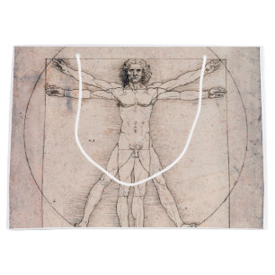 Grand Sac Cadeau Vitruvian Man Vitruvian Man, Leonardo da Vinci